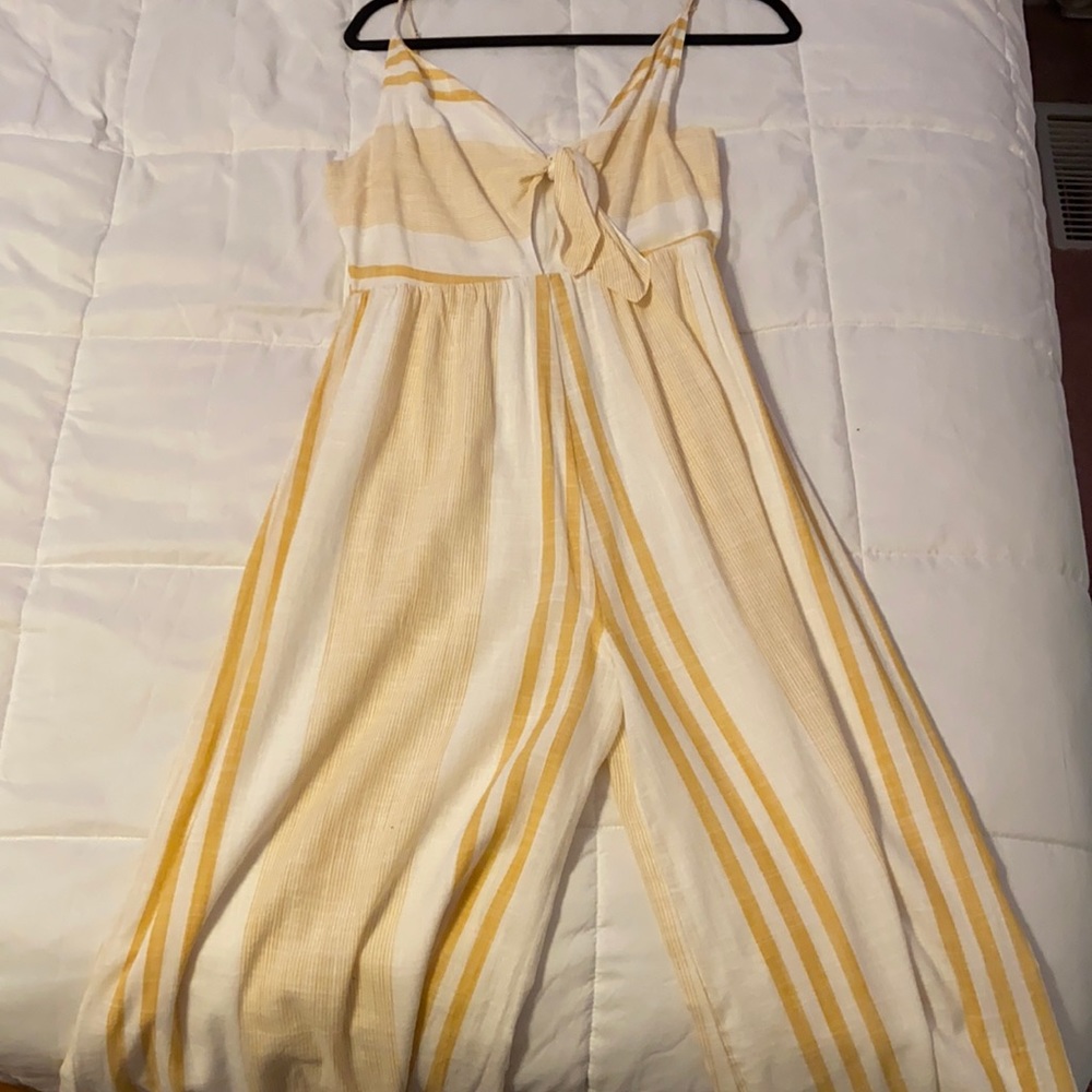 Yellow Striped Jumpsuit
